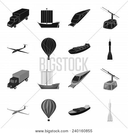 A Drone, A Glider, A Balloon, A Transportation Barge, A Space Rocket Transport Modes. Transport Set 