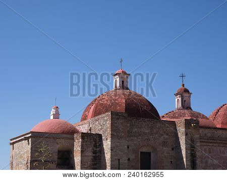 Part Of San Pedro Church In Mitla City Important Archeological Site Of Zapotec Culture In Oaxaca Sta