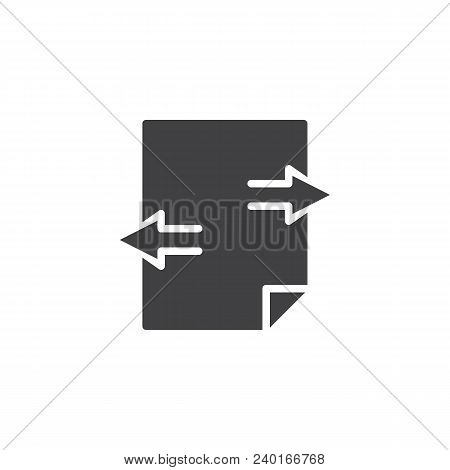 Exchange File Vector Icon. Filled Flat Sign For Mobile Concept And Web Design. Document Input And Ou