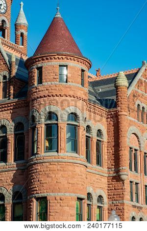 Dallas, Texas - May 7, 2018: View Of Old Red Museum, Formerly Dallas County Courthouse In Dallas, Te