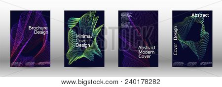 Minimum Coverage Of A Vector. A Set Of Modern Abstract Backgrounds With Abstract Gradient Linear Wav