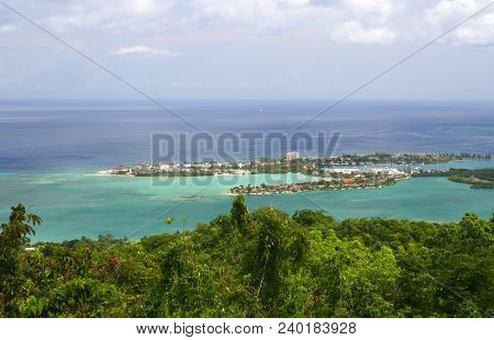 Montego Bay Panorama Scenery With Blue Ocean