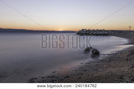 Croatian Sunset In Podgora, Makarska Riviera, Dalmatia, Croatia