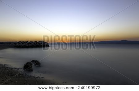 Croatian Sunset In Podgora, Makarska Riviera, Dalmatia, Croatia