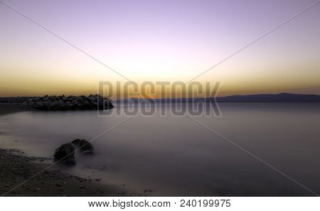Croatian Sunset In Podgora, Makarska Riviera, Dalmatia, Croatia