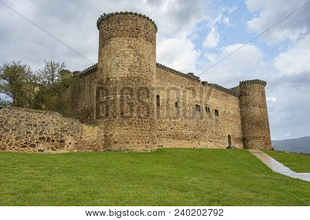 Main Facade Of The Castle Of The Town Of El Barco Or Valdecorneja Castle Built In The Twelfth Centur