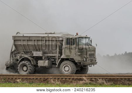 Truck - The Vehicle At Work On Construction Site