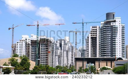 Housing Construction Of Houses In A New Area Of The City Holon Israel