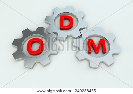Odm Gear Wheel White Background 3d Illustration