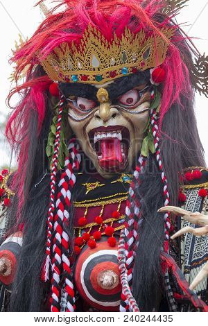 Ubud, Bali, Indonesia - March 20, 2015 : Impresive Hand Made Structure, Ogoh-ogoh Statue Built For T