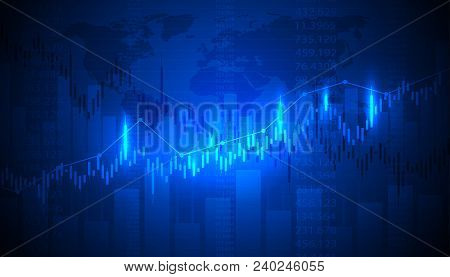 Economic Graph With Diagrams On The Stock Market, For Business And Financial Concepts And Reports.ab