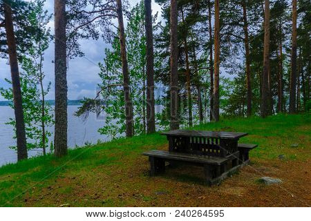 Landscape Of Lakes And Forest Along The Punkaharju Ridge. Shouthern Savonia, Lakeland Region, Finlan
