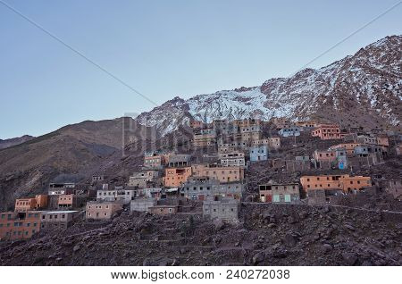 Imlil City In The Atlas Mountains Of Morocco