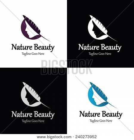 Nature Beauty Logo Design Template. Vector Illustration