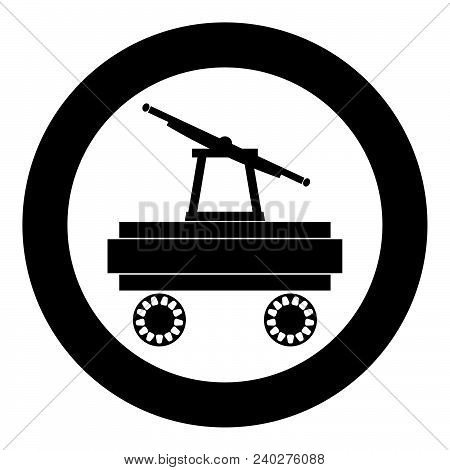 Handcar Icon Black Color Vector Illustration Simple Image Flat Style