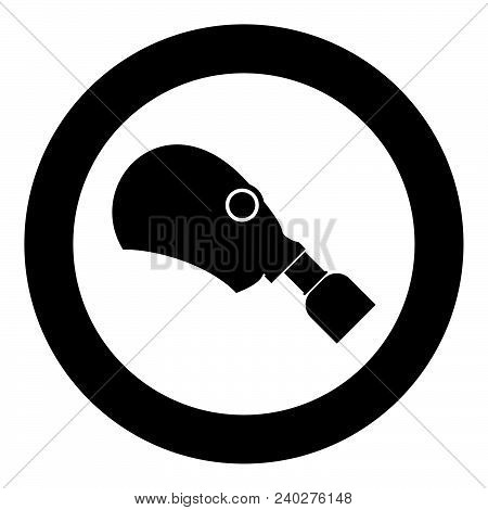 Gasmask Or Inhaler Icon Black Color Vector Illustration Simple Image Flat Style