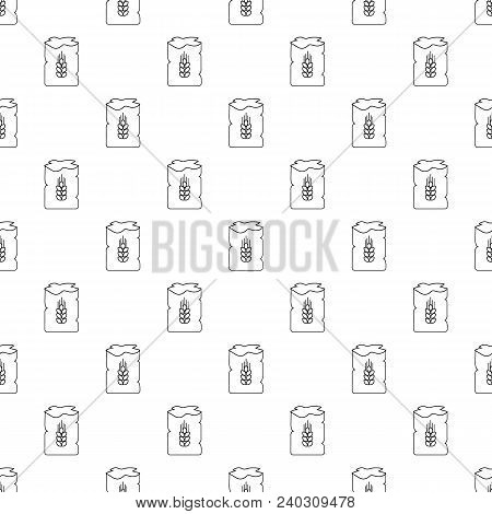 Bag Wheat Pattern Vector Seamless Repeating For Any Web Design