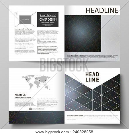 Business Templates For Square Design Bi Fold Brochure, Magazine, Flyer, Booklet Or Annual Report. Le
