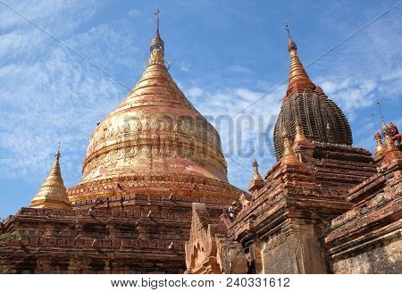 Ancient Dhammayazika Pagoda In Bagan, Mandalay Division Of Myanmar.  It Was Built In 1196 During The