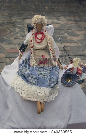 Ukrainian National Folklore Doll Handmade Motanka. Kiev, Ukraine