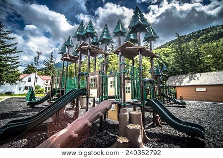 Beautiful And Fun Plaground In Small Town