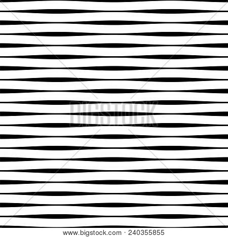 Vector Seamless Pattern. Repeating Vector Texture. Modern Striped Texture. Monochrome Abstract Backg