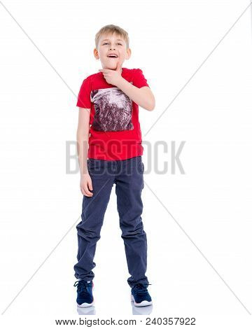 The Little Boy Is Thinking.