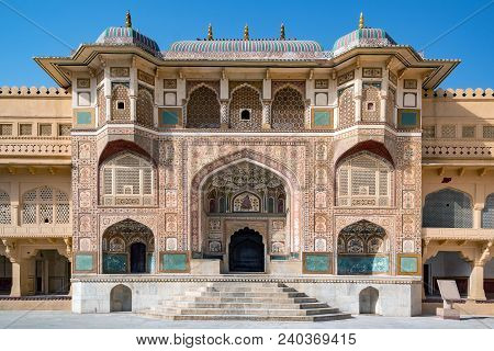 Amer Fort In Jaipur, Rajasthan, India. Unesco World Heritage.