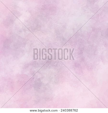 Abstract Hand Painted Watercolor Background In Pinkish Colors, Vector