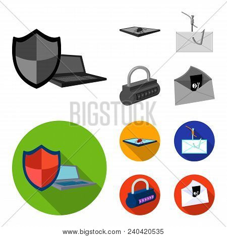 Hacker, System, Connection .hackers And Hacking Set Collection Icons In Monochrome, Flat Style Vecto