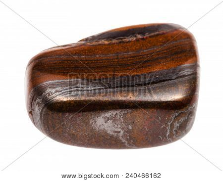 Macro Shooting Of Natural Rock Specimen - Polished Jaspillite (jaspilite, Taconite Jasper) Stone Iso