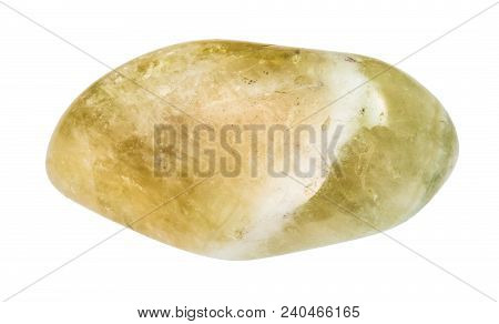 Macro Shooting Of Natural Rock Specimen - Tumbled Prasiolite (green Quartz , Vermarine) Gemstone Iso