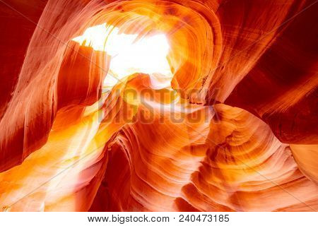Upper Antelope Canyon in the Navajo Reservation near Page, Arizona USA
