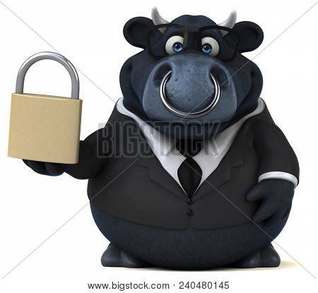 Black bull - 3D Illustration