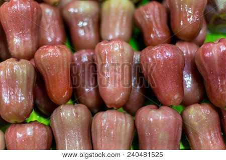 Rose Apple Fruit Jambo Or Jambo-rosa, In Portuguese, Syzygium Jambos, Native Asian Fruit, Very Commo