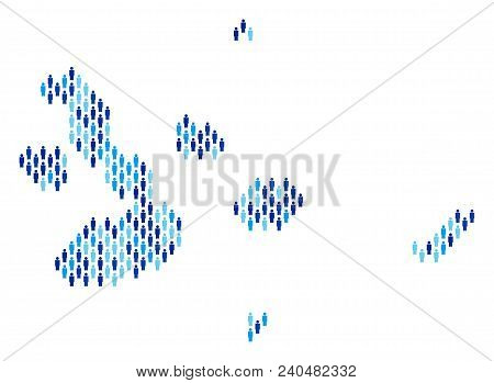 Population Galapagos Islands Map. Demography Vector Composition Of Galapagos Islands Map Organized O