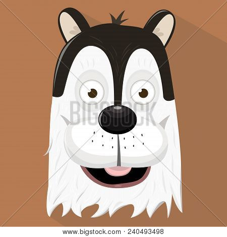 Cute Dog - Vector Illustration Of Dogs Head