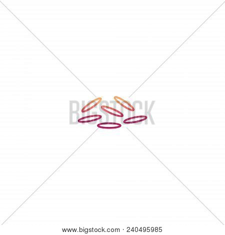 Japanese  Rice Icon In Trendy Line Flat Style Isolated