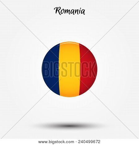 Flag Of Romania Icon. Vector Illustration. World Flag