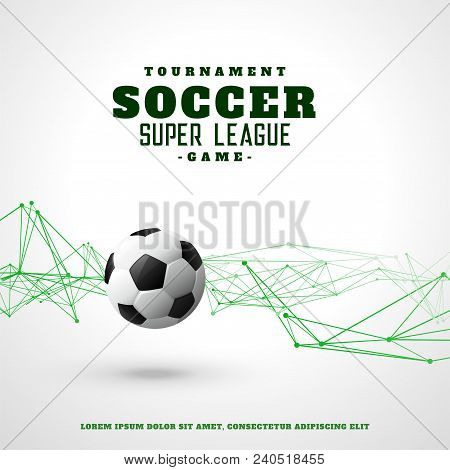 Foorball Background With Green Abstract Wire Lines