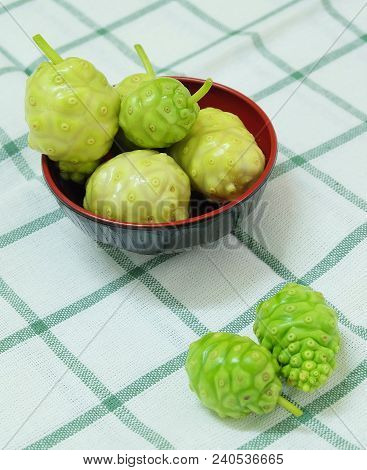 Vegetable And Herb, Fresh Ripe Noni, Morinda Citrifolia, Great Morinda, Indian Mulberry, Beach Mulbe