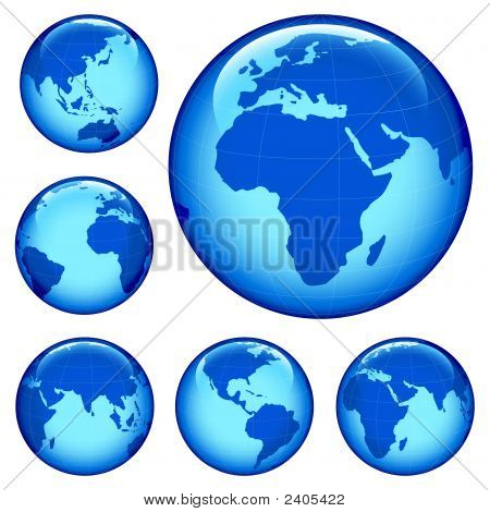 Lesklý Earth mapa