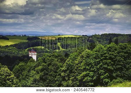 The Surrounding Countryside Of The State Castle Hradec Nad Moravici/czech Republic/