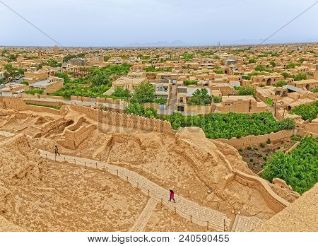 Meybod, Iran - May 6, 2015: Old Desert City Sprawling Mud-brick Town That Is At Least 1800 Years Old