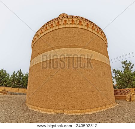 Meybod, Iran - May 6, 2015: Exterior Of The Ancient Dovecote, Circular Structure Inteded To House Pi