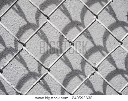 Pattern Of Gray Square Grid Lattice At Day