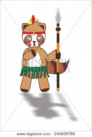This Picture Tells About The Illustrations Of Animals That Become Dayak