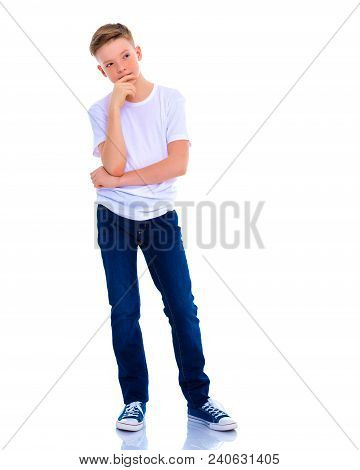 The Little Boy Is Thinking.