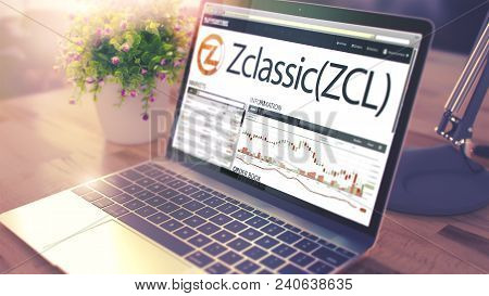 Website Of A Cryptocurrency Exchange With Dynamics Of The Cost Change Of Zclassic - Zcl On Ultrabook