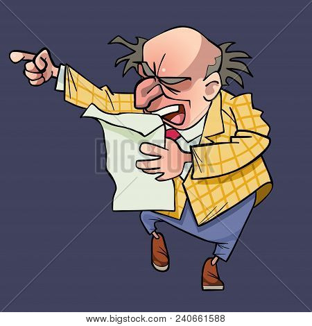 Cartoon Man With Receding Hairline Emotional Reads
